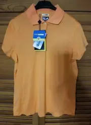 Adidas Coolmax Womens Shirt Golf Shirt Sz Lg Orange National Kidney Foundation