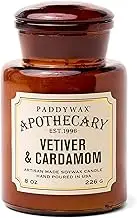 Paddywax Scented Candles Artisan Apothecary Candle, 8-Ounce, Vetiver & Cardamom