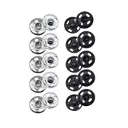 100 Sets Sew On Snap Buttons Metal Fasteners Press Stud Buttons for Clothing