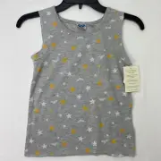 Junk Food Girls Size Small T-Shirt Cap Sleeves Heather Gray Stars Wonder Woman