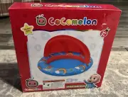 New Cocomelon Toddler Inflatable Shaded Pool 39.4 x 39.4 x 26 Inflated