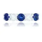 Platinum 1.25ct Sapphire And Diamond 5 Stone Ring