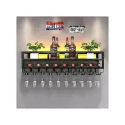 Pengfei LED Wine Rack Wall Mounted, Industrial Metal Wall Wine Shelf & Glass ...