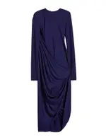 [Sportmax] Sportmax-Abito Asimmetrico Con Drappeggio - Runway - Viola Scuro-Donna M