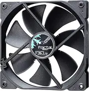 Fractal Design Dynamic GP-14 Computer Fan - Silent Fan - High Airflow – 140x140x25 mm – 1000RPM – FDB-Bearings – Trip Wire - Aerodynamically Shaped Struts – 12v - Black Edition (Single)