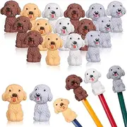 SEWACC 40 Pcs Pencil Eraser Animal Erasers Dog Erasers Eraser Caps Cute Erasers Dog Figurines Mini Erasers