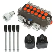 6 Spool With Joysticks 21GPM Hydraulic Backhoe Directional Control Valve