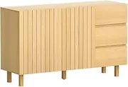 130cm Artiss Buffet Sideboard Cupboard Cabinet Pantry Storage Drawer Pine
