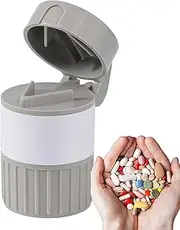 Pill Crusher Fine Powder - Pill Splitter Crushes Pills | Pill Crushers For Elderly | Portable Pill Organizer | Multifunctional 4 In 1 Pulverizer Grinder | Drinking Cup | Crushes Pills For Elderly