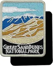PatchShake 3'' Greats and Dunes National Park California Travel Traveler Souvenir Embroidered Hook and Loop Patch