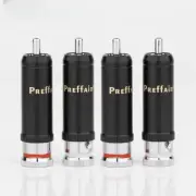 4 Pcs Rhodium Plated Preffair RCA Plug Connector Audio Interconnect Cable DIY