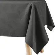 Tablecloth 140 x 340 cm Grey Washable for Indoor Outdoor Plant Pattern Amalu
