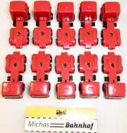 10x Mercedes Tractor Red Efsi Metal H0 1:87 LH3 Å