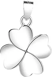[OSALADI] 3 Pcs Four Leaf Pendant Y Necklace Sterling Silver Pendant Jewelry for Prom Sterling Silver Locket Shamrock Necklace Charm Sterling Silver Earrings Decorative Necklace