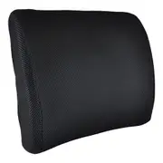 Lumbar Cushion w/Straps Black Memory Foam - Blue Jay