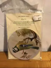 2 The National Trust Bird Bar Drink Coasters new blue tit bullfinch