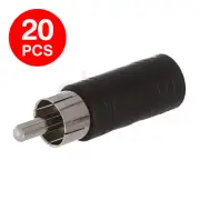 20PCS RCA Male Plug to 3.5mm Female Jack Adapter Audio Cable Connector Converter