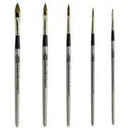 AS-63 Russian Pure Sable Cat's Tongue Brush Set 5 pcs