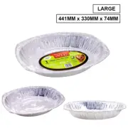 12 X Oval Foil BBQ Roaster Baking Take Away Catering Container Tray Disposable