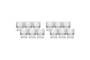 12pc Ecology Phineas Glass Tumblers Juice Water Drinking Cup Set 300ml Clear