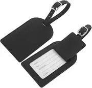 SUPVOX Travel Bag Label 2 Pack Leather Luggage Tags Id Card Baggage Tag Sturdy Suitcase Tag for Air Travel Luggage Name Tags