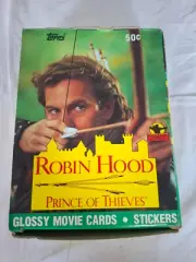 Vintage 1991 Robin Hood Prince of Thieves Topps Box of 36 Trading Card Packs