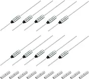 uxcell 10 Pcs Metal Temperature Thermal Fuse SF91Y 94 °C 201.2 °F 15A 250V Cutoff Thermal Fuse with 20 Pcs BN1.25 Bare Terminal Butt Connector for Motor Transformer Electric Industrial