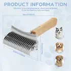 3 in 1 Pet Detangler Brush Efficient Undercoat Rake Dog Cats Grooming Comb paBog