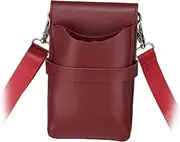 Salon Tools Bag Hairdresser Scissor Bag PU Professional Tool Organizer Barber Hairdressing Bag Hairdressing Scissor Pouch, Red