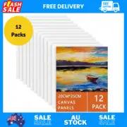 12 Packs Blank Art Canvas Panels 20x25cm Pre Stretched Canvas Board Artist Paint