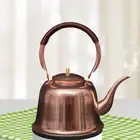 Tea Kettle 1L Top Handle Copper Teapot for Gas Stoves Induction Hob Camping