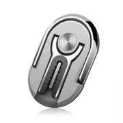 2 Pcs Multipurpose Mobile Phone Bracket Oval Car Phone Holder Air Outlet GPS Stand Silver