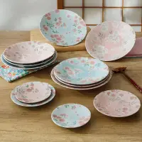 在飛比找樂天市場購物網優惠-陶趣居家用菜盤創意陶瓷盤子日本進口櫻花日式餐具套裝和風圓盤