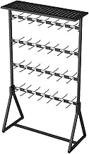 Multifunction Retail Display Stand, 4 Tier Boutique Clothing Store Commercial Shelves, Large Capacity Slippers Underwear Bra Socks Accessories Storage Rack, Organizer (Color : Black, Size
