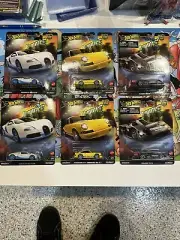 Lot Of 6 Hot Wheels Car Culture Premium Hammer Drops Mazda Bugatti Porsche