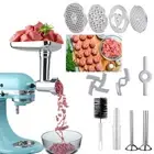 Stainless steel Food Grinder Attachments for Kitchenaid Stand Mixers, Meat Gr...