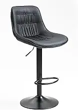 Modern Leather Padded Swivel Bar Stools Adjustable Breakfast Barstools with Backs for Home Kitchen Counter Island Stylish and Comfortable Seats