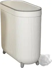 Toilet Trash Can with Lid - Slim Toilet Garbage Can - Household Toilet Garbage Can, Bathroom Paper Trash Can - Compact Design for Bathroom
