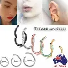 Steel Hinged Segment Lip Ring Piercing Septum Nose Hoop Ear Helix Tragus