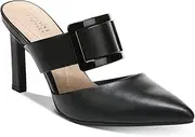 [Alfani] Womens Black Buckle Accent Pointed Toe Stiletto Slip On Dress Heeled Mules Shoes AU Size 6.5