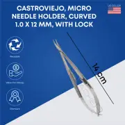 Castroviejo Micro Needle Holder Straight & Curved Without Lock & Lock Scissors