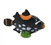 Toy Clown Triggerfish, Tropical, Rubber Fish Design, Realistic Model F1789B145