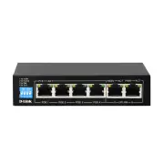 D-Link 6-Port Gigabit PoE Switch with 4 Long Reach PoE Ports and 2 Uplink Ports