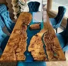 Natural Wood Epoxy Resin Dining Table Top Sofa Center Walnut Furniture Home Deco