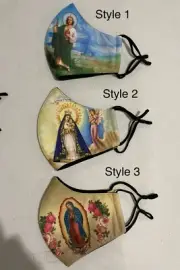 Jesus/ Virgin Of Guadalupe Face Mask 3D Print - Reusable