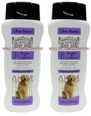 2-Pack -NewDogieday Spa 2-IN-1 DOG SHAMPOO + CONDITIONER Calming Lavender 15ozEa