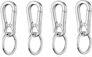 [FUNNTY] Durable Spring Alloy D Ring Key Ring,Metal Clasp Key Rings Key Ring Lobster Clasp Key Chain Car Key Unisexes Suitable for Home, RV, Camping, Fishing