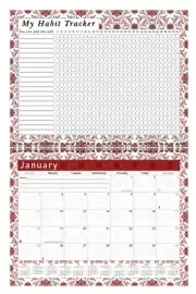 2026 Monthly Desktop/Wall Calendar/Planner - Habit Tracker - (Edition #014)