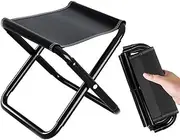Portable Outdoor Travel Stool,Camping Stool,Portable Folding Compact Stool Seat for Camping, Fishing, Gardening, Outdoor Walking, Backpacking, Travel and Beach,with Tote Bag,Hold Up to 100KG