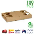 100 x Disposable Cardboard Coffee Holder Tray 2 or 4 Cups Drinks Takeaway Travel